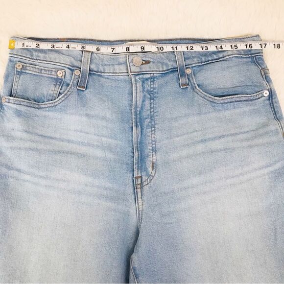 MADEWELL The Perfect Vintage Straight Jean Shorts‎ Midi Bermuda Size 31 New - Picture 11 of 14